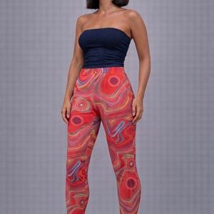 Geometric Full Footed Tights  (SM)